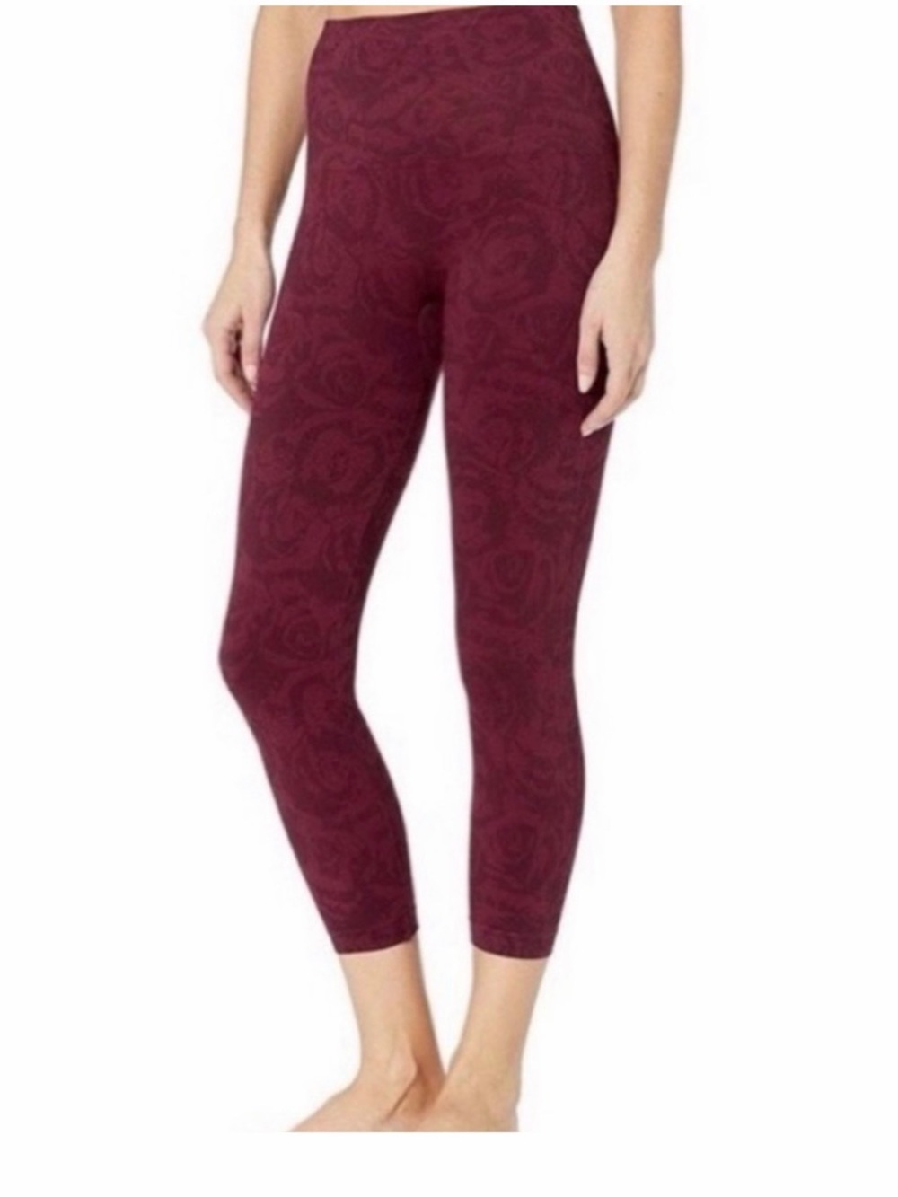 NWT SPANX cropped lamn legging garnet rose  size 1x